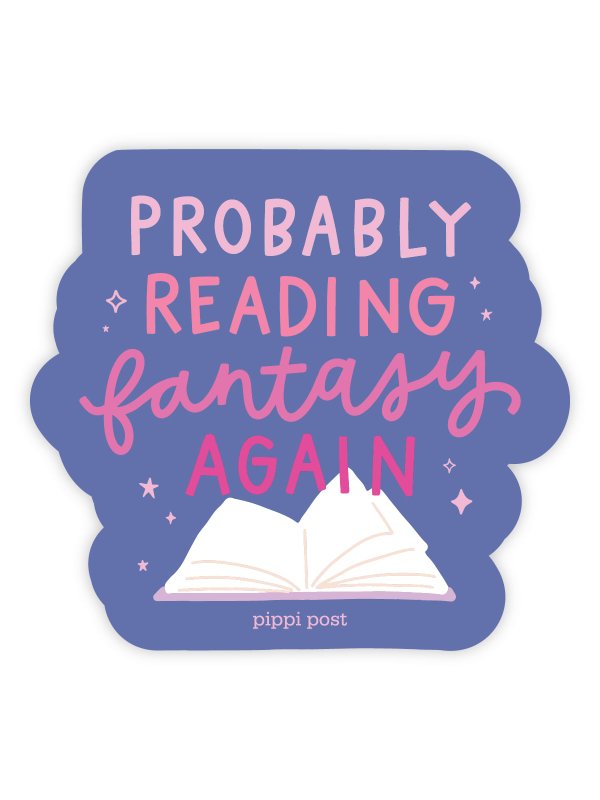 Probably Reading Fantasy Again Decal Sticker, 1 of 1