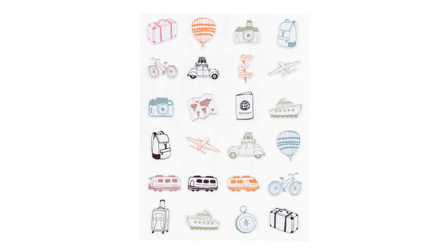 Travel Transportation Puffy Sticker Sheet, 1 of 2