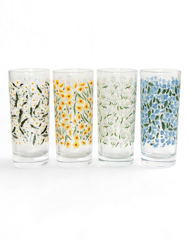 Roadside Blooms Tall Juice Glass Set, 6 of 6