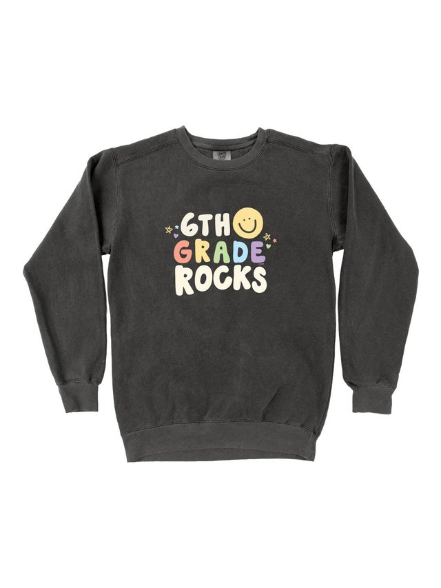 6th Grade Rocks Sweatshirt - Pepper, 1 of 1