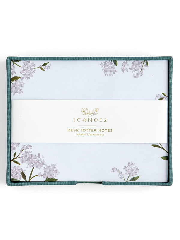 Hydrangea Desk Jotter - Flat Notes Set with Organizer Box, 2 of 3