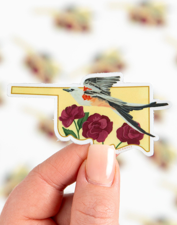 Birds & Blooms Oklahoma Decal Sticker, 2 of 5