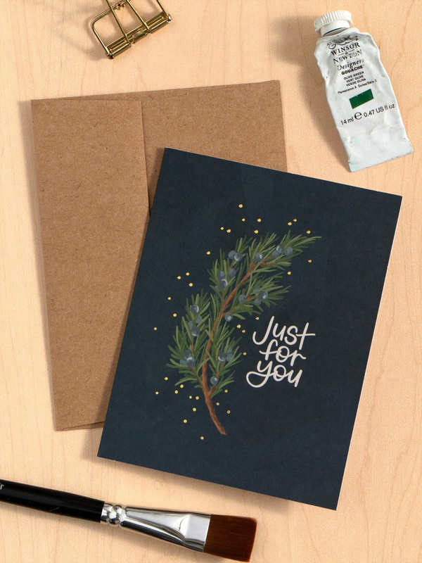 Just For You Cedar Branch Greeting Card, 2 of 2