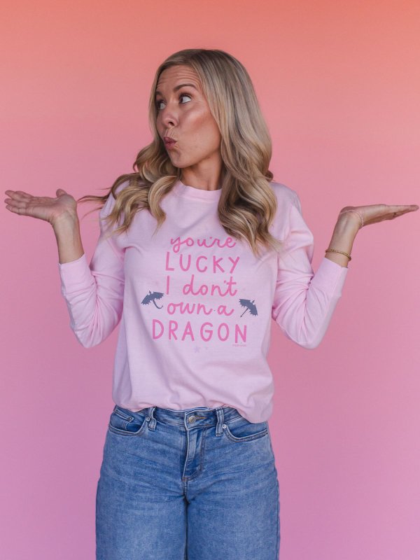 You're Lucky I Don't Own A Dragon Long-Sleeve Tee - Blossom, 3 of 4