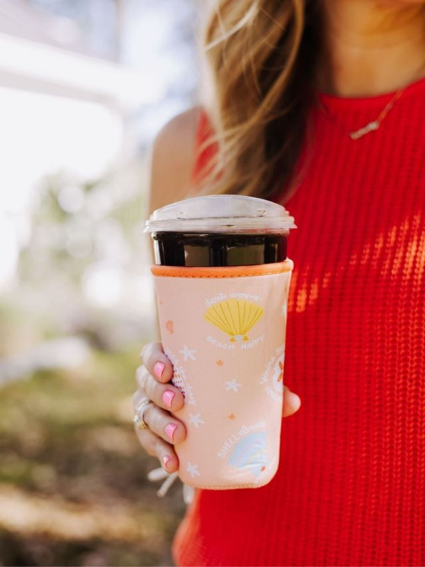 Seashell Affirmations Coastal-Inspired Drink Sleeve, 1 of 3