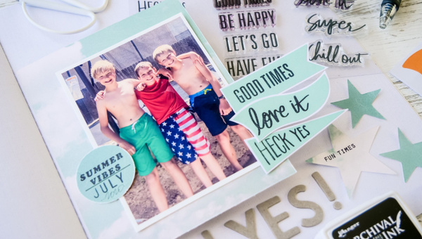 Stamp Set : 6×8 Be Happy Pennant Flags, 6 of 6