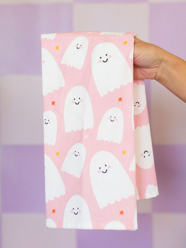 Ghost Pattern Tea Towel, 1 of 3