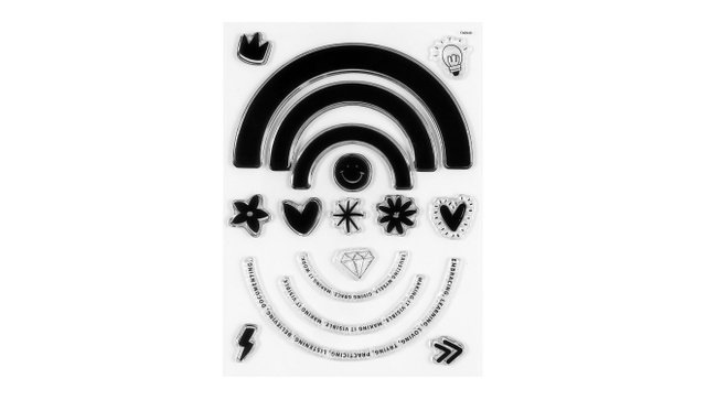 Rainbows & Icons 6×8 Stamp Set, 1 of 2