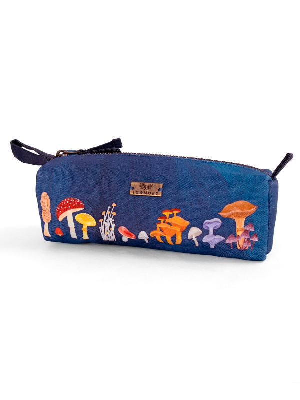 Forest Floor Mushrooms Pencil Pouch – Zippered Case for Pens, 1 of 3