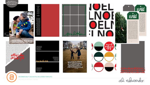 December Daily® 2023 Digital 6×8 Layered Templates, 1 of 1