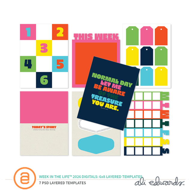 Week In The Life™ 2026 6×8 Layered Templates, 1 of 1