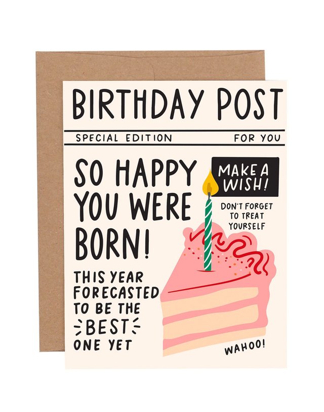 Birthday Post Greeting Card, 1 of 1