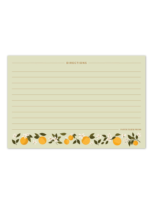 Orange Orchard Recipe Cards, 2 of 2