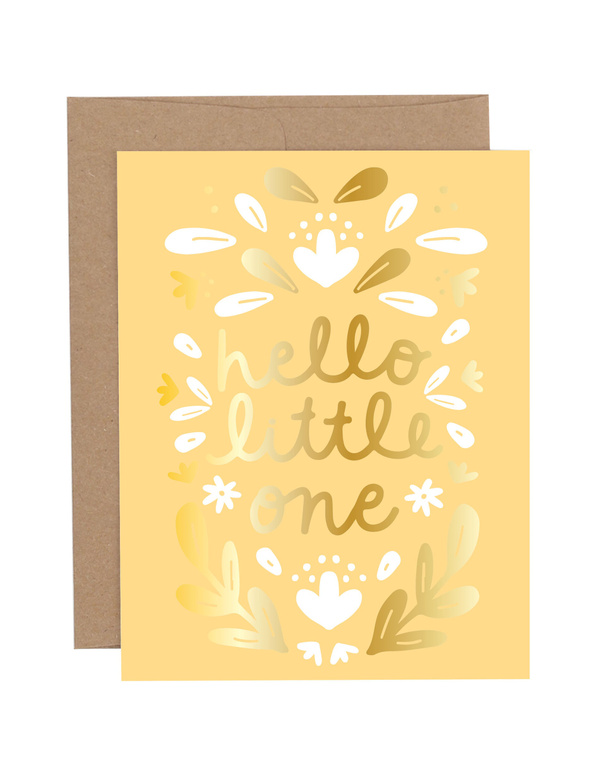 Hello Little One Baby Greeting Card, 1 of 1