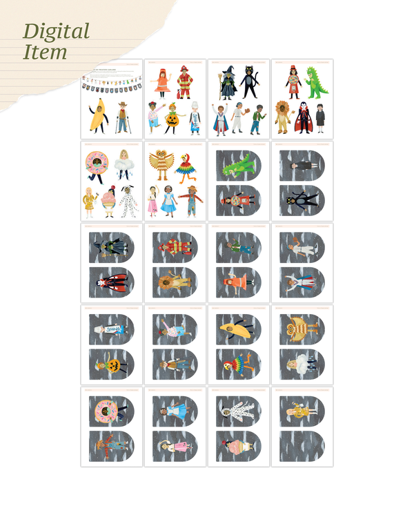 Digital Printable Trick-Or-Treaters Garland, 1 of 1