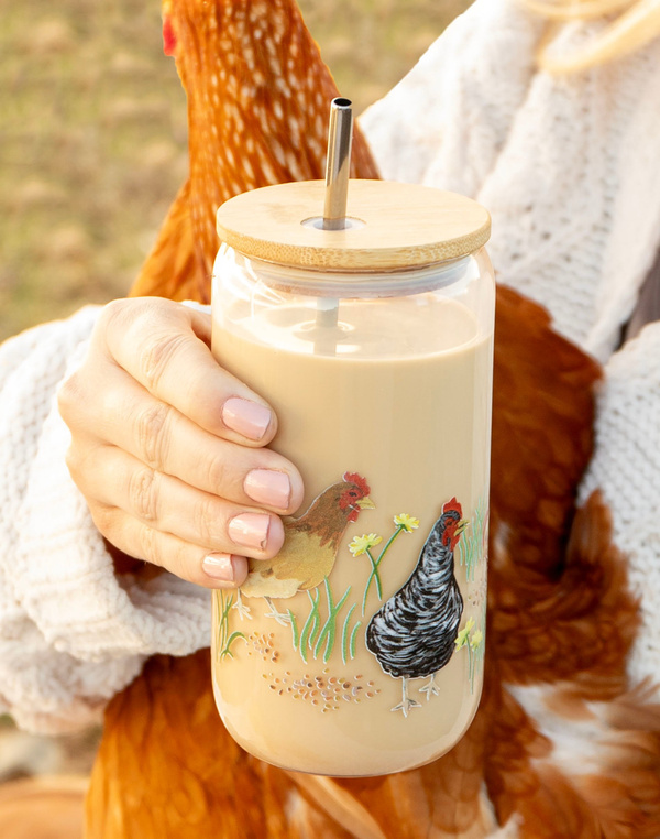 Chickens Glass Can, 1 of 5