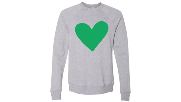 Green Heart Sweatshirt - Athletic Heather, 1 of 1