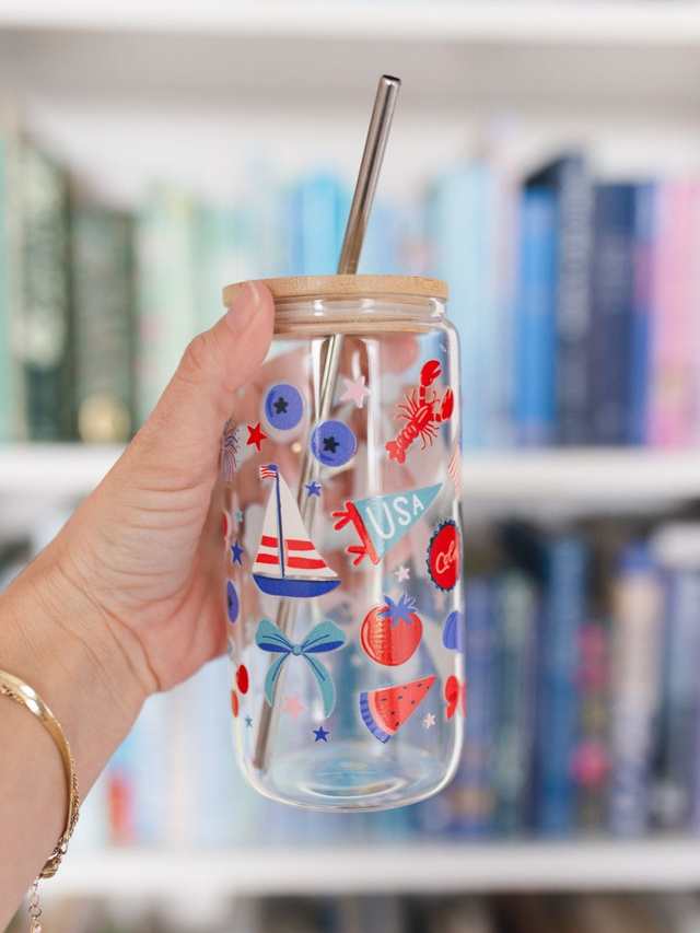 Coastal Americana Glass Can, 2 of 7