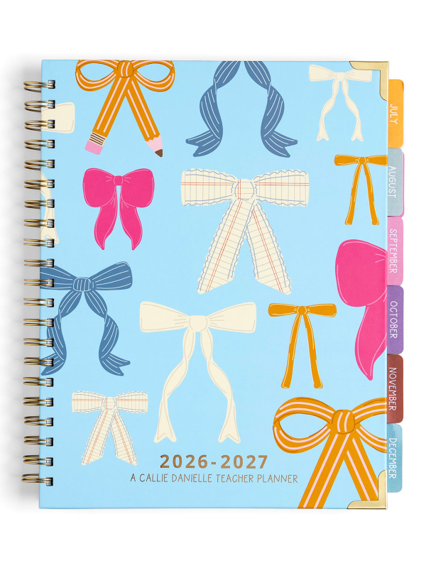 Coquette Bows Teacher Planner : 2026-2027 Academic Year, 1 of 14