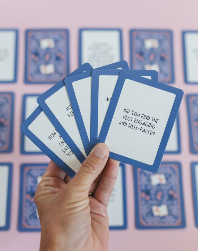 Book Club Reading Conversation Game - Deck of Cards + Storage Tin, 3 of 7