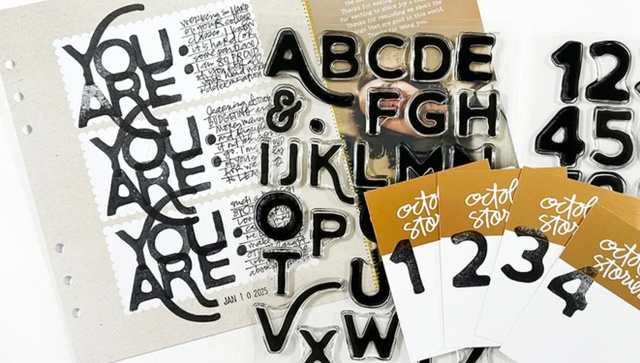 Alphas Are Awesome #23 6×8 Stamp Set , 3 of 3