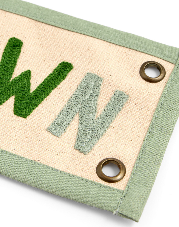 Slow Down Embroidered Canvas Banner, 3 of 4