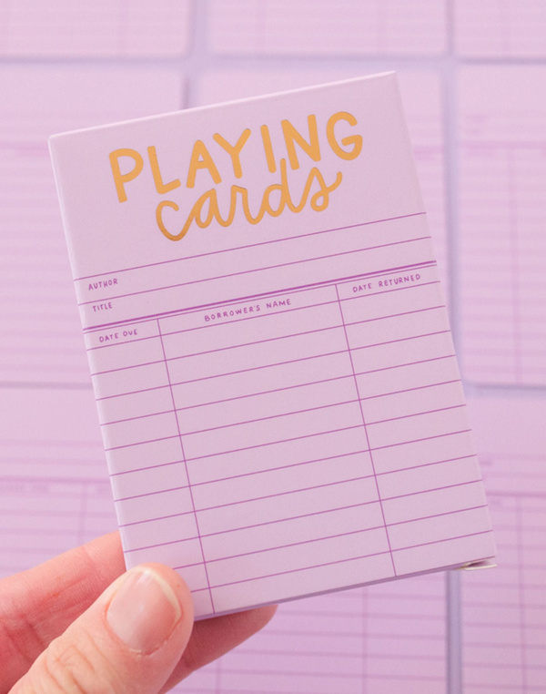 Lilac Library Card Deck Of Playing Cards, 2 of 7