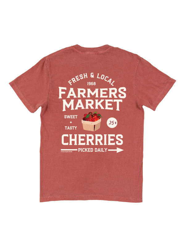 Cherry Grove Farmers Market Tee - Crimson, 3 of 4