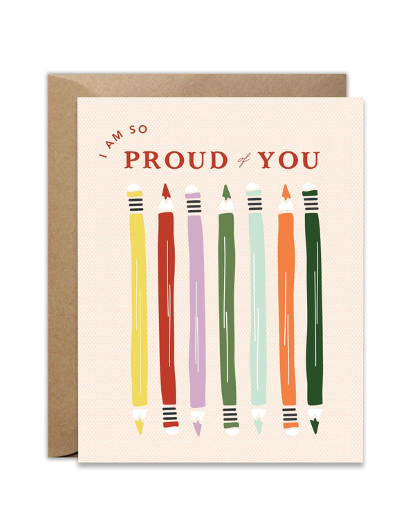Proud Of You Pencils Greeting Card, 1 of 1