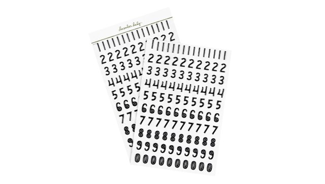 4×6 Puffy Number Sticker Sheets - Black, 1 of 2