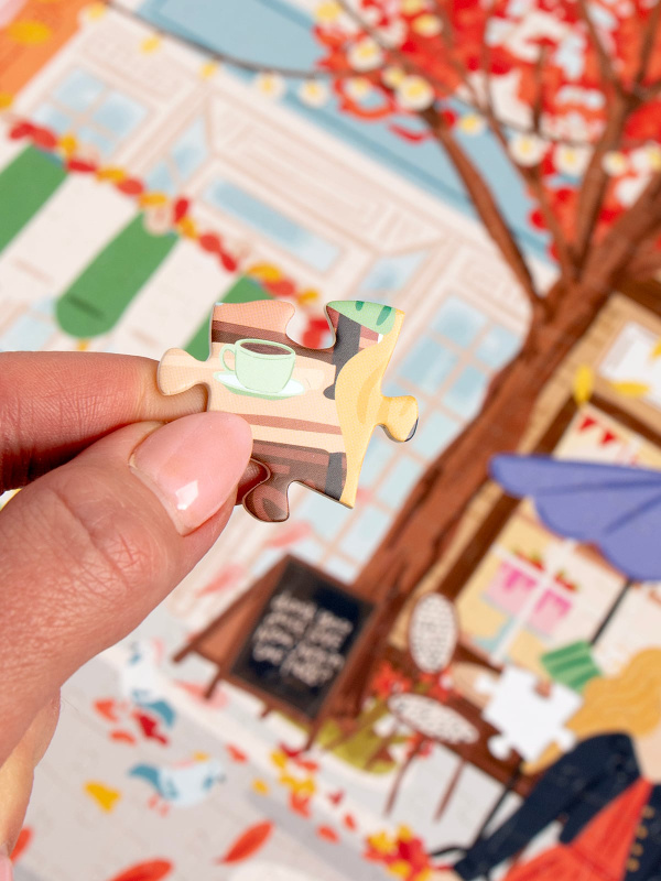 Sweater Weather Cozy Fall Town – 500 Piece Jigsaw Puzzle, 2 of 5