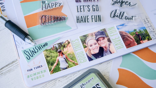 Stamp Set : 6×8 Be Happy Pennant Flags, 4 of 6
