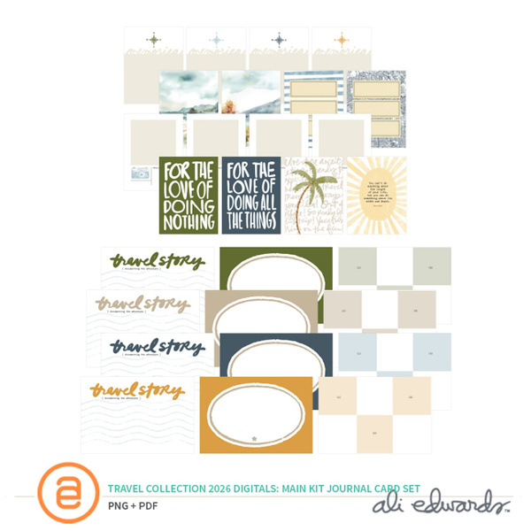 Travel Collection 2026 Digital Main Kit Journal Card Set, 1 of 1