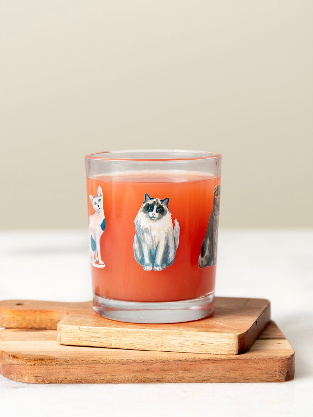 Scottish Fold Cat & Feline Friends 7.5oz Short Juice Glass, 1 of 2