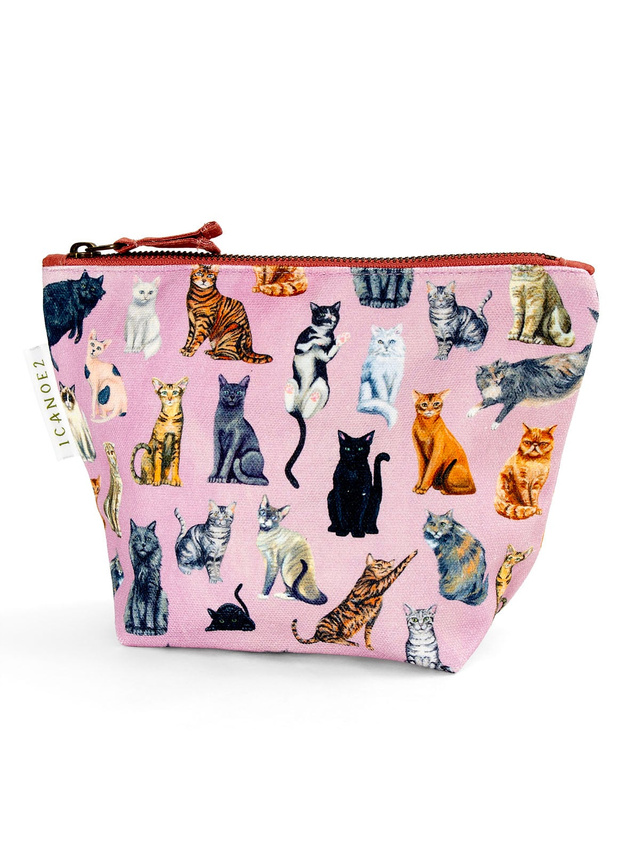 Feline Friends Cats Canvas Pouch – Zippered Organizer, 2 of 3
