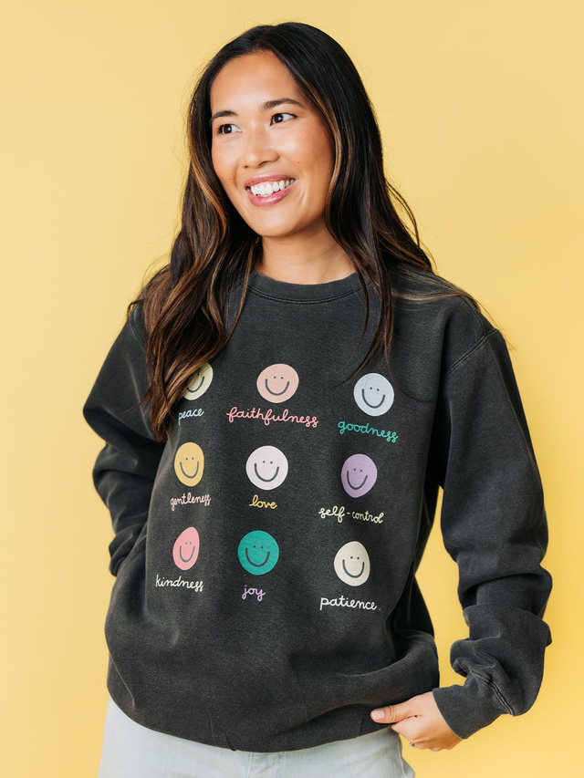Smiley Faces Fruits of the Spirit Sweatshirt - Pepper, 3 of 4