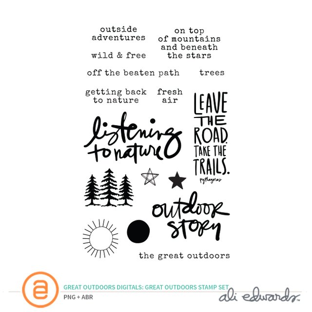The Great Outdoors Digital Stamp Set, 1 of 1