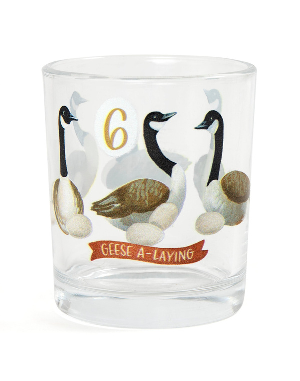Six Geese A-Laying 7.5oz Short Juice Glass, 3 of 3
