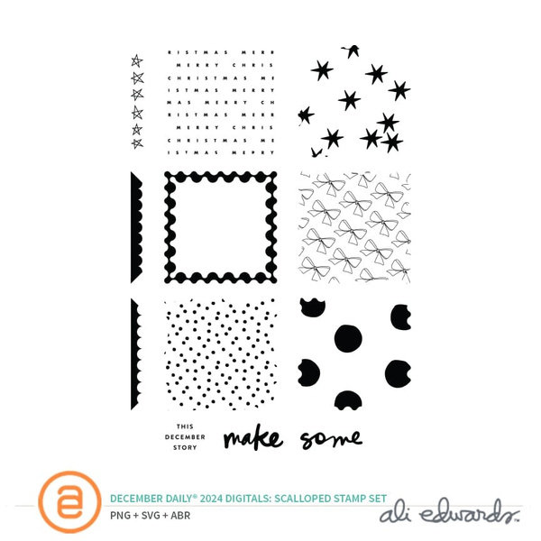 December Daily® 2024 Digital 6×8 Scalloped Stamp Set, 1 of 1