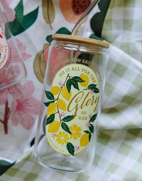 Lemon Faith Glass Can, 1 of 6