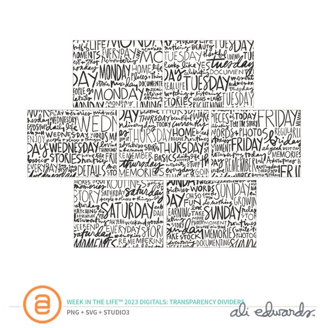 Week In The Life™ 2023 Digital 10×8 Transparency Dividers, 1 of 1