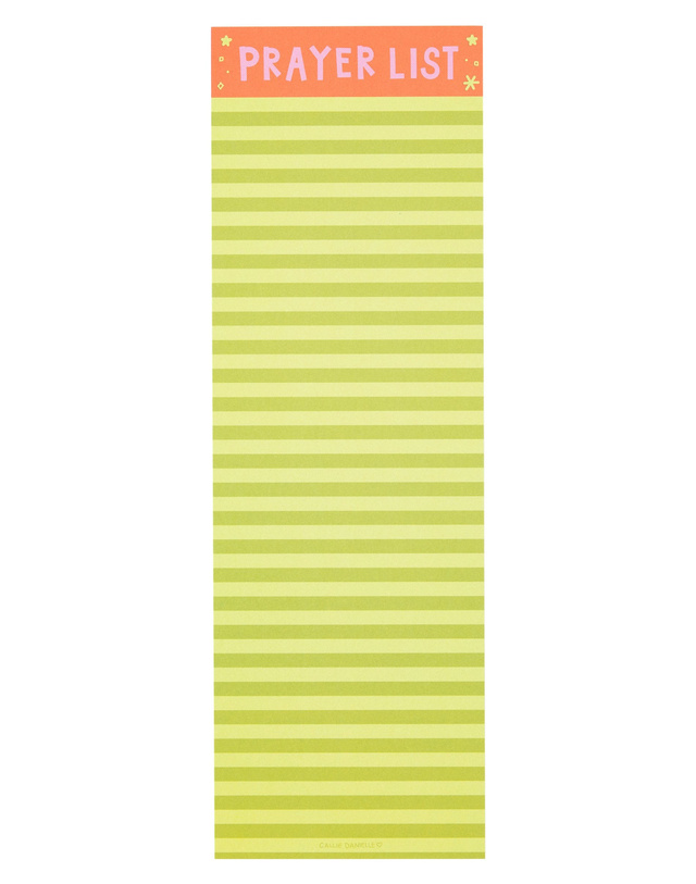 Green Stripe Prayer List 4×12 Notepad, 1 of 2