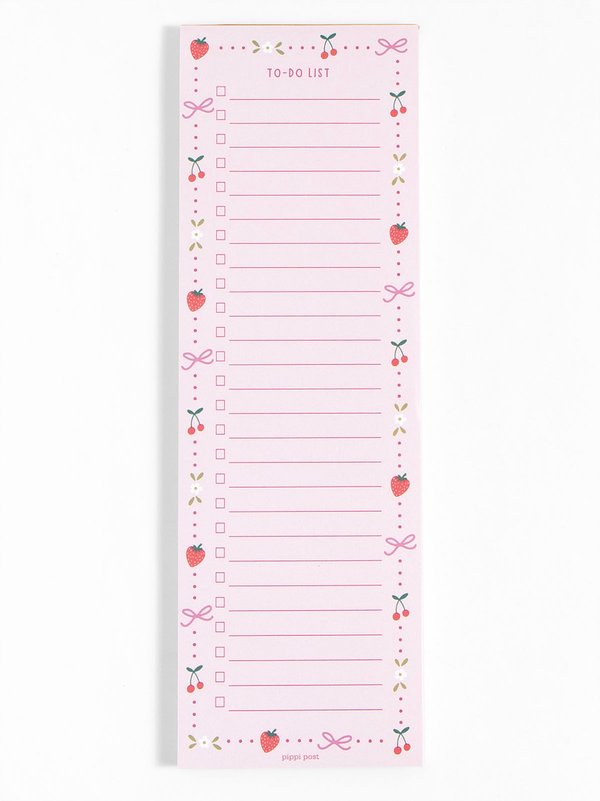 Berries & Bows 4×12 To Do Notepad, 1 of 2