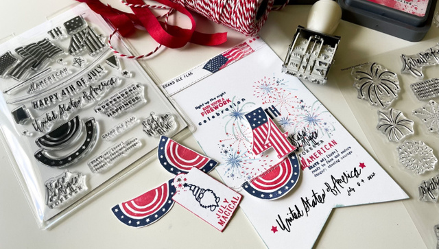 Stamp Set : 4×6 Land of Liberty, 3 of 6