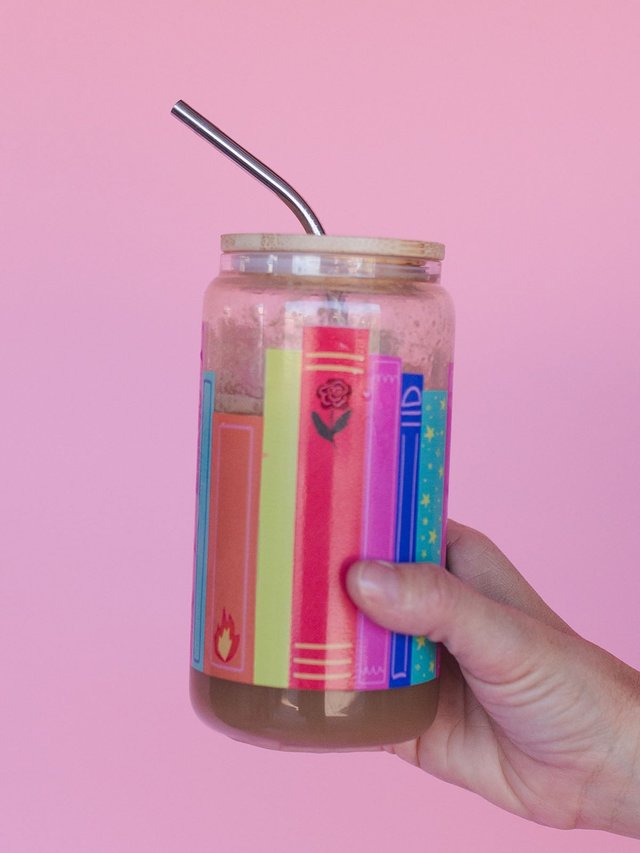 Romantasy Books 16oz Glass Can, 1 of 2