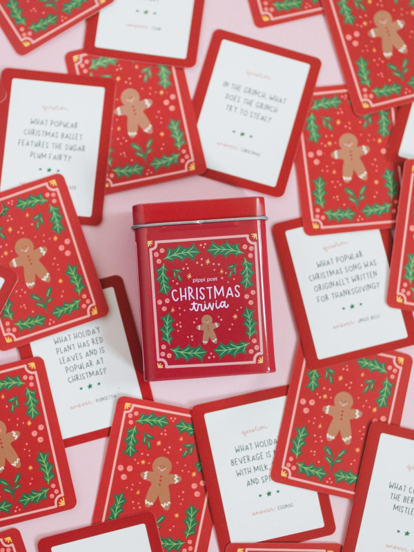 Christmas Trivia Game - Deck of Cards + Storage Tin, 2 of 8