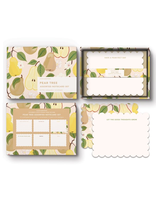 Pear Tree Assorted Notecard Set, 1 of 4