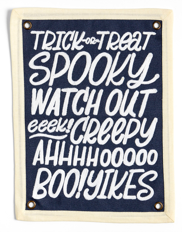 Boo! Halloween Embroidered Canvas Banner, 3 of 5
