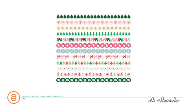 December Daily® 2026 Digital Cardstock Borders, 1 of 1