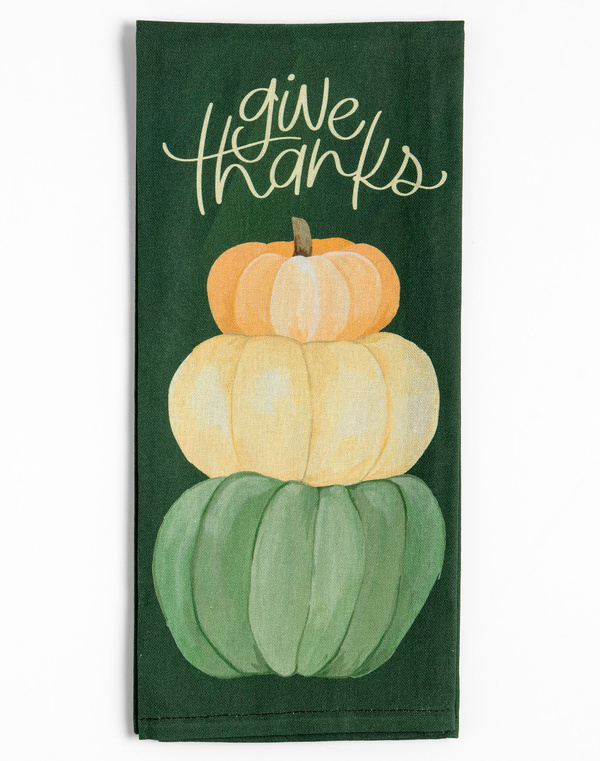 Give Thanks Pumpkins Kitchen Towel, 3 of 3